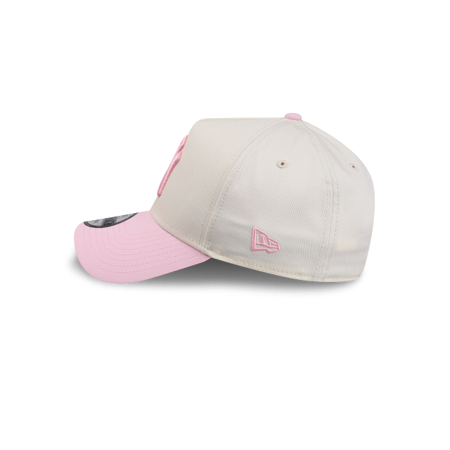 New Era 9Forty AFrame NY Yankees Cap 2Tone White Pink Logo