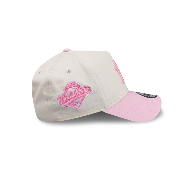New Era 9Forty AFrame NY Yankees Cap 2Tone White Pink Logo