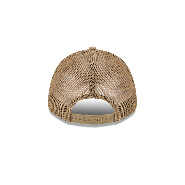 New Era 9Forty AFrame Raiders Trucker Cap Tan White Logo