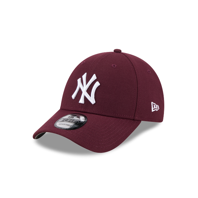 New Era 9Forty New York Yankees Burgundy White Logo Cap