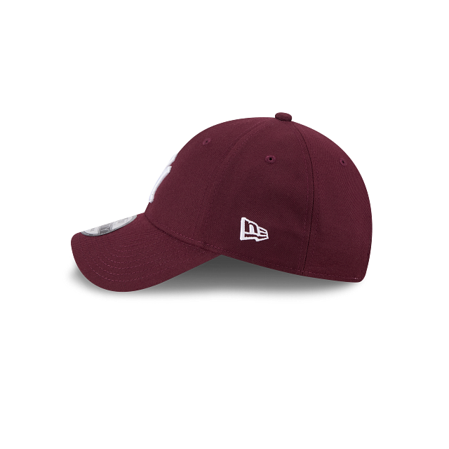 New Era 9Forty New York Yankees Burgundy White Logo Cap