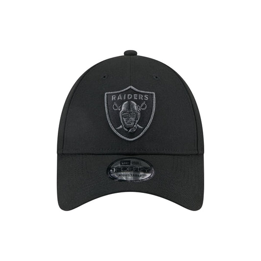 New Era 9Forty Snapback Raiders Cap Black Metallic Black Logo