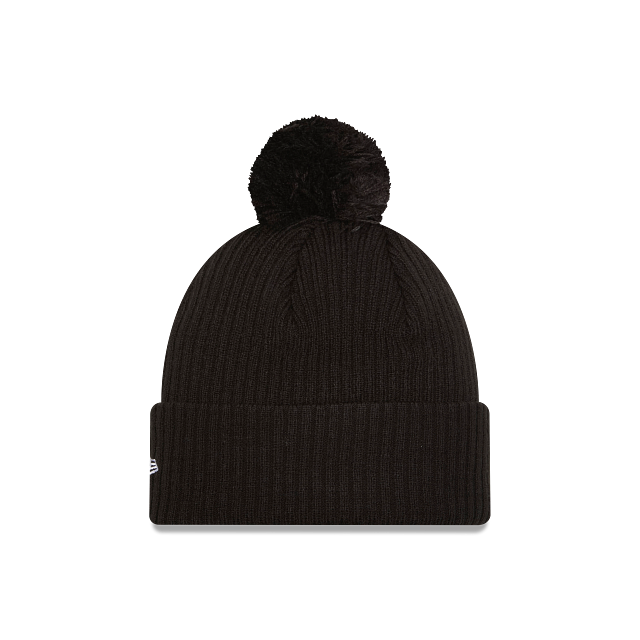 New Era Knitted Pom Pom Ducks Black Beanie