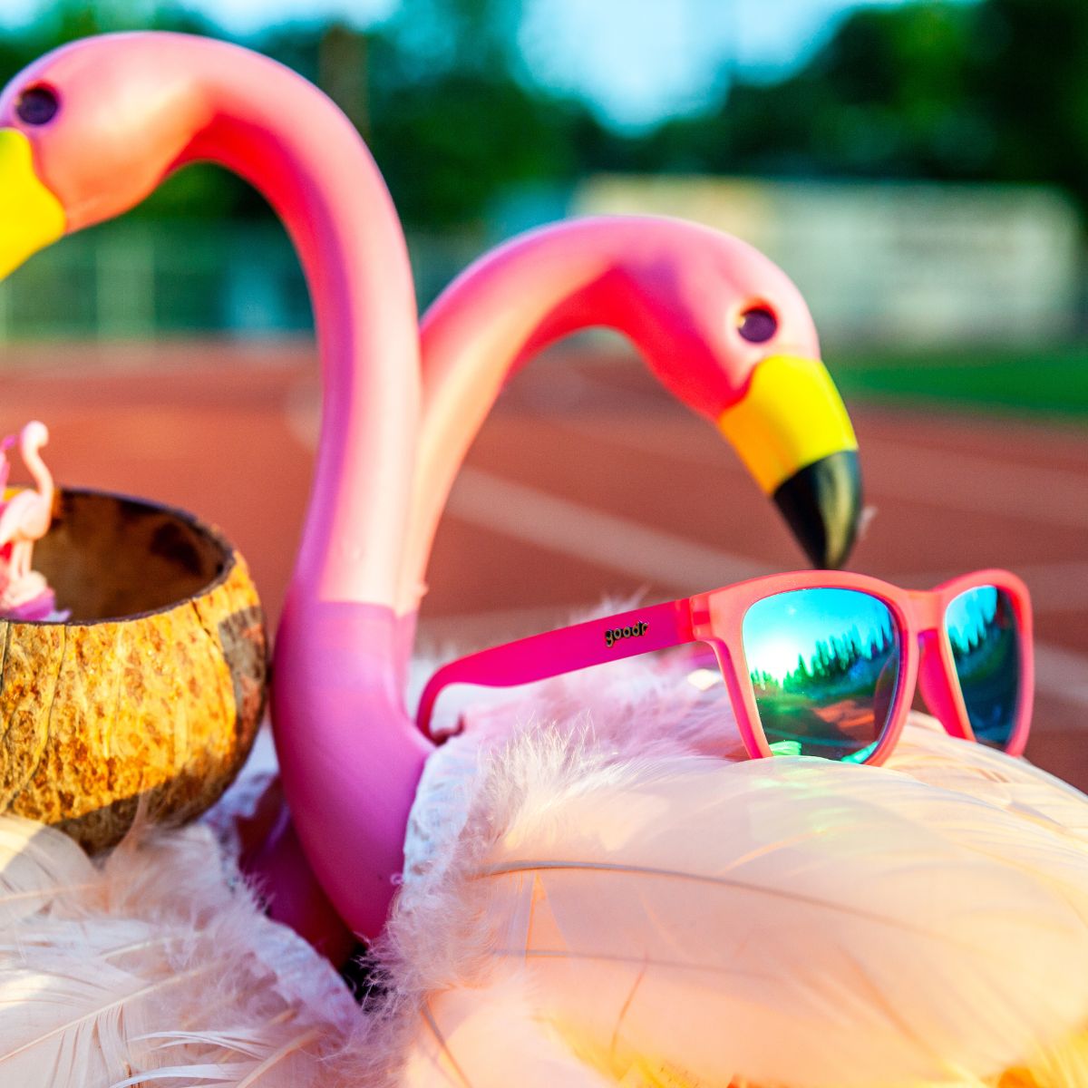 Goodr Flamingo on a Booze Cruise OG Sunglasses