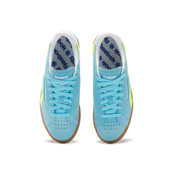 Reebok Club C Grounds Digital Blue Acid Yellow Gum