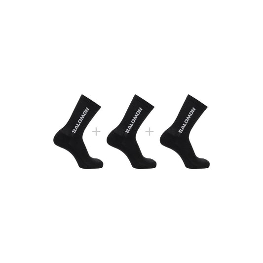 Salomon Everyday Crew 3 Pack Socks Black Black Black