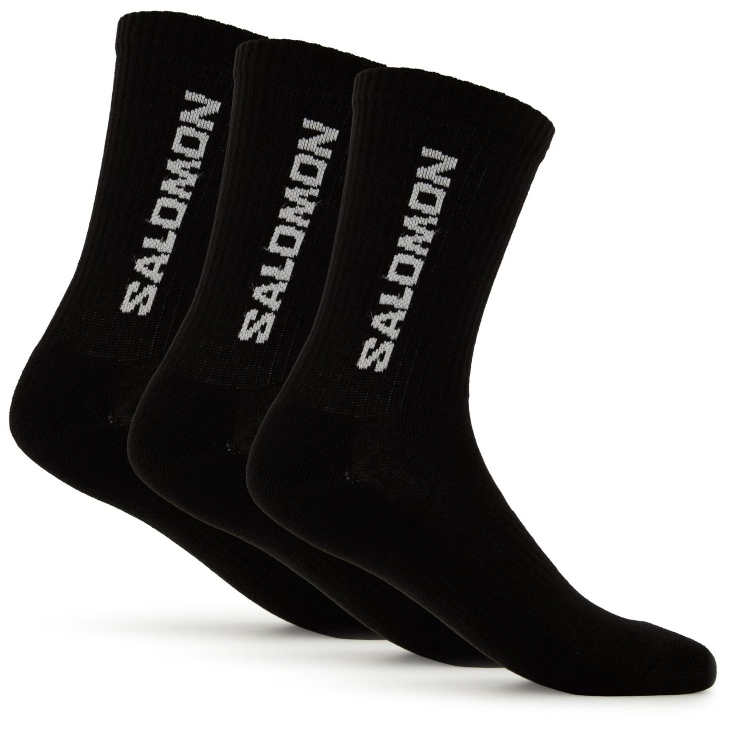 Salomon Everyday Crew 3 Pack Socks Black Black Black