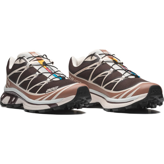 Salomon XT6 Black Coffee Burro Bitter Chocolate Unisex Sneaker