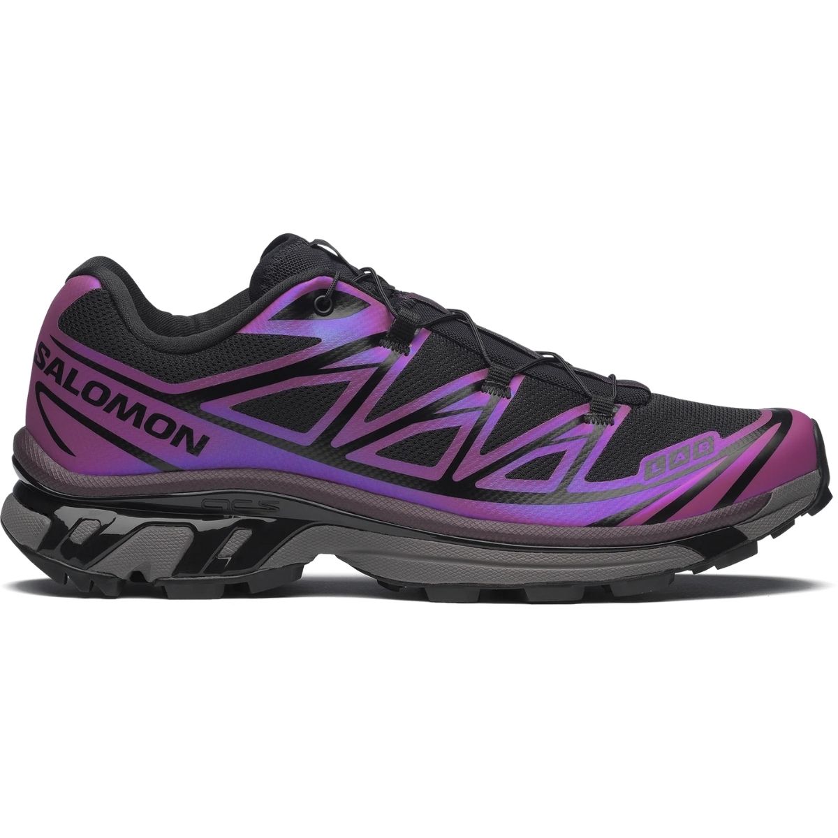 Salomon XT6 Unisex Sneaker  Iridescent Black Hollyhock Plum Perfect